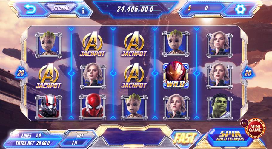 Luật chơi nổ hũ đơn giản áp dụng trong game Avenger